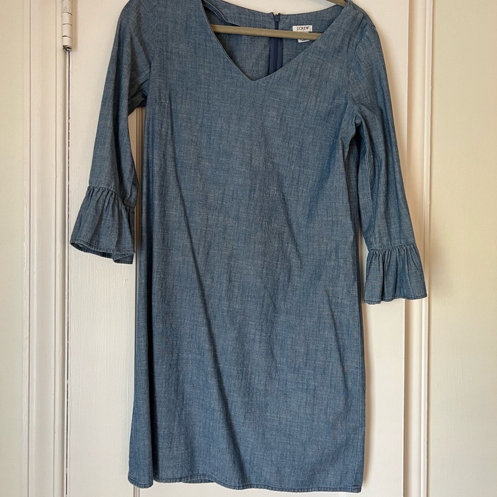 J. Crew chambray bell sleeve dress, size 4